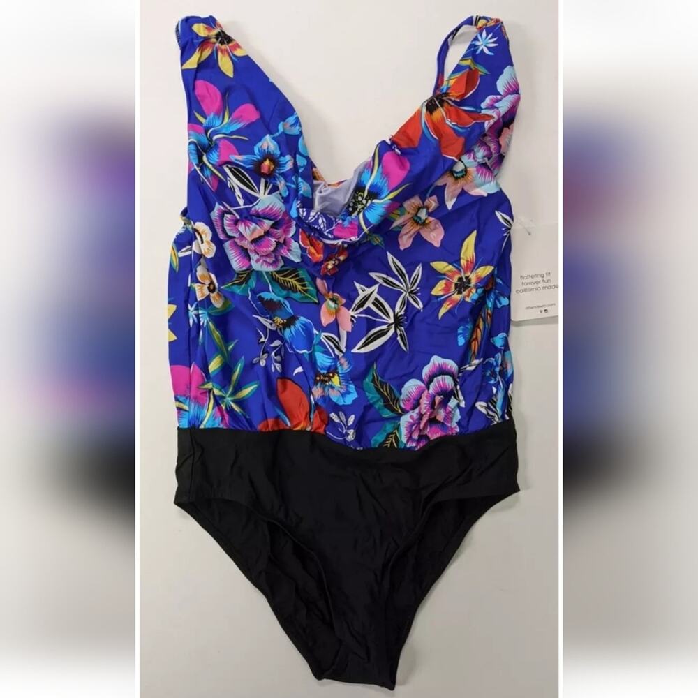 Athena Blouson Maillot One-Piece Swimsuit, Multi, Women's 6